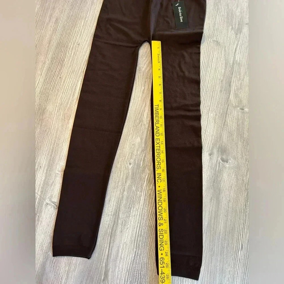 Free to Live Womens Leggings Brown Solid Stretch One Size Footless Chocolate - Picture 8 of 9